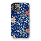 Medway - William Morris Victorian Era Iphone Case, 11 Pro / Matte, Floral Patterned Iphone Case Navy Blue Background Colorful