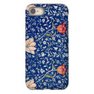 Medway - William Morris Victorian Era Iphone Case, 8 / Matte, Floral Patterned Phone Case Navy Blue Background Colorful