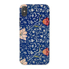 Medway - William Morris Victorian Era Iphone Case, x / Tough Phone, Floral Patterned Phone Case Dark Blue Background Colorful