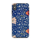 Medway - William Morris Victorian Era Iphone Case, Xs Max / Matte, Floral Patterned Phone Case Blue Background Colorful Flower