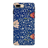 Medway - William Morris Victorian Era Phone Case Iphone 8 Plus / Matte Floral Patterned Phone Case Navy Blue Background Colorful William