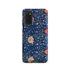 Medway William Morris Victorian Era Samsung Case, Galaxy S20 / Matte, Dark Blue Smartphone Case Pattern Light Colored Vines Orange Pink