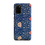 Medway - William Morris Victorian Era Samsung Case, Galaxy S20 Plus / Matte, Dark Blue Phone Case Intricate Floral Vine Pattern