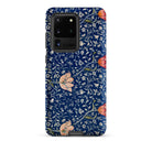 Medway William Morris Victorian Era Samsung Case, Galaxy S20 Ultra / Matte, Dark Blue Smartphone Case Floral Pattern Light Orange