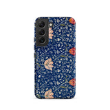 Medway - William Morris Victorian Era Samsung Case, Galaxy S22 / Matte, Smartphone Case Dark Blue Floral Pattern