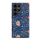 Medway William Morris Victorian Era Samsung Case, Galaxy S24 Ultra / Matte, Dark Blue Smartphone Case White Green Orange Floral
