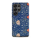 Medway William Morris Victorian Era Samsung Case, Galaxy S25 Ultra / Matte, Smartphone Case Blue Floral Pattern