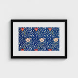 Medway - William Morris Victorian Floral Art Print / Canvas Framed Navy Blue Background Intricate Morris’s, Opus, Behold Prints