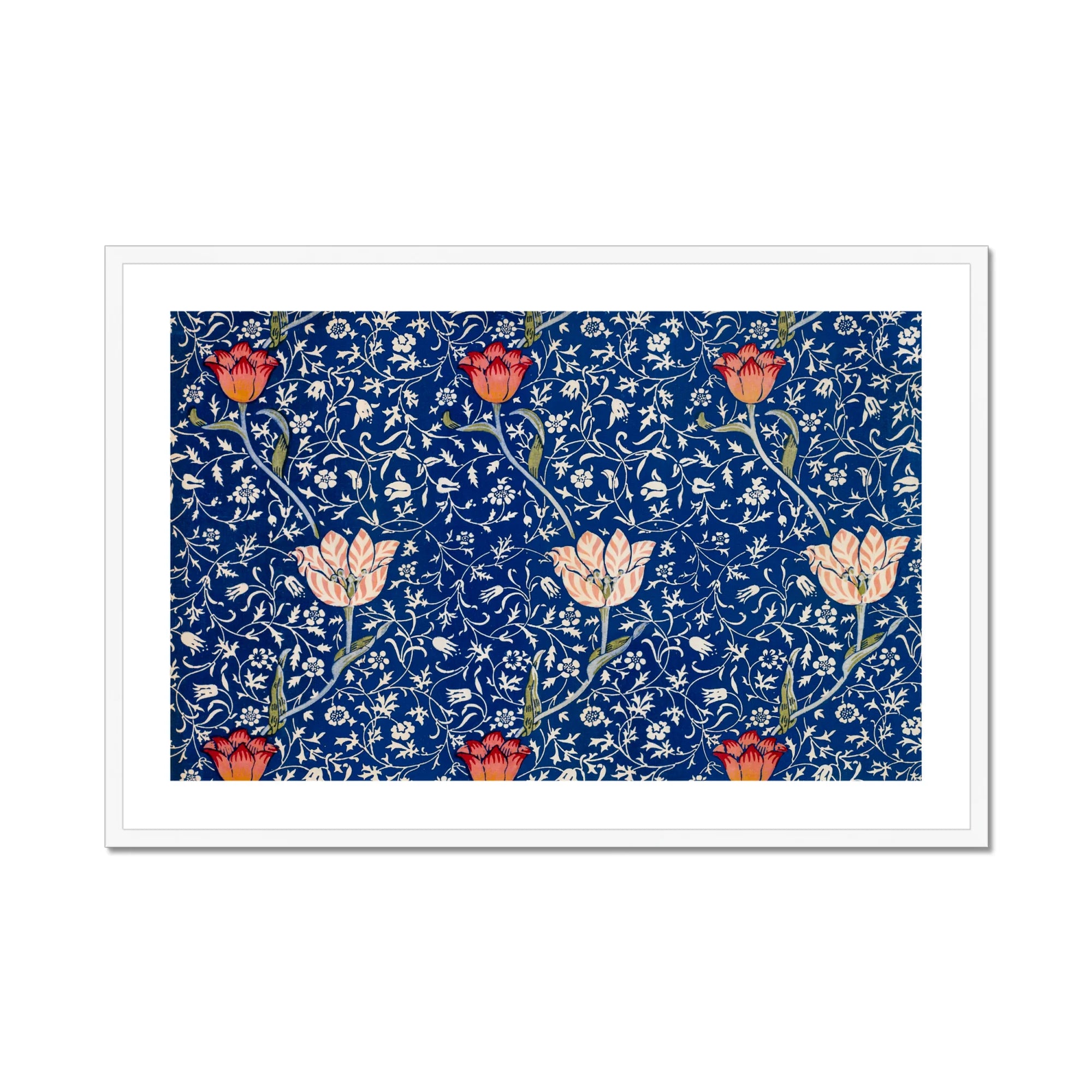 Medway - William Morris Victorian Floral Art Print, Floral Pattern Framed Print