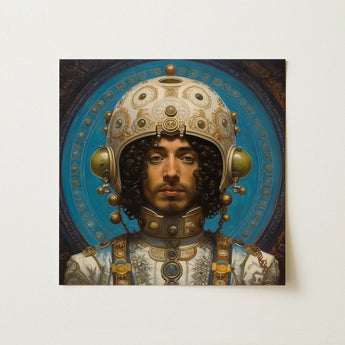 Mehdi - Gay Arabic Astronaut Art Print / Canvas, 12x12’’ / 31x31cm / Unframed / no Border, Posters Prints & Visual Artwork, Toby Leon