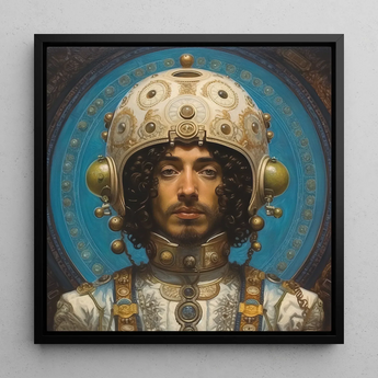 Mehdi - Gay Arabic Astronaut Art Print / Canvas, Gay Muslim Astronaut, Muslim Astronaut Aesthetic, Meet Mehdi