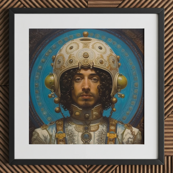 Mehdi - Gay Arabic Astronaut Art Print / Canvas, Gay Muslim Astronaut, Muslim Astronaut Aesthetic, Meet Mehdi