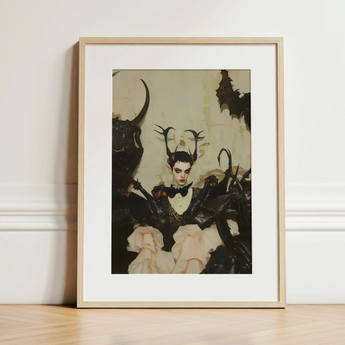 Memnoch - Gay Ancient Vampire Art Print / Canvas Framed Art Print Dark Gothic Illustration Ornate Figure Gay Ancient Vampire, Vampire Art,