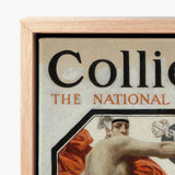 Framed Vintage-style Poster Bold Black Orange Typography Textured Speed God, Mercury, Joseph Christian Leyendecker’s, Two Serpents Coiled,