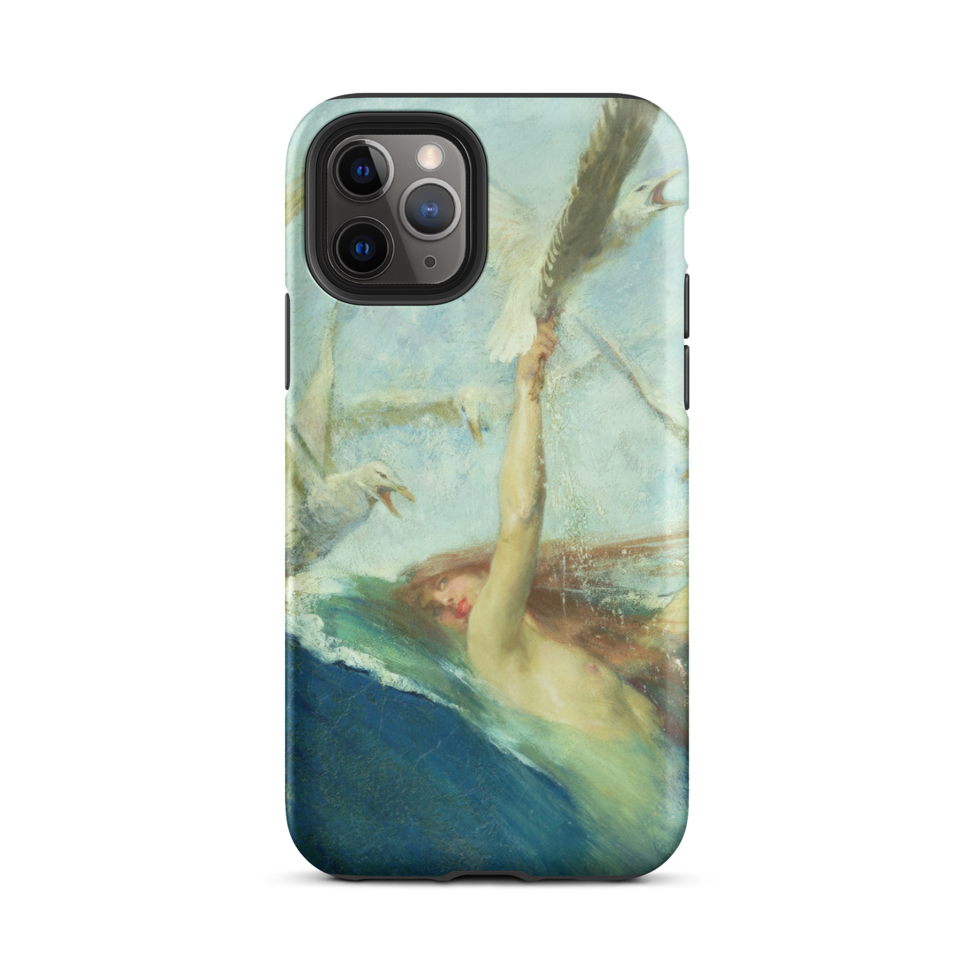 Mermaid Being Mobbed by Seagulls Giovanni Segantini Iphone Case, 11 Pro / Matte, Artistic Phone Case