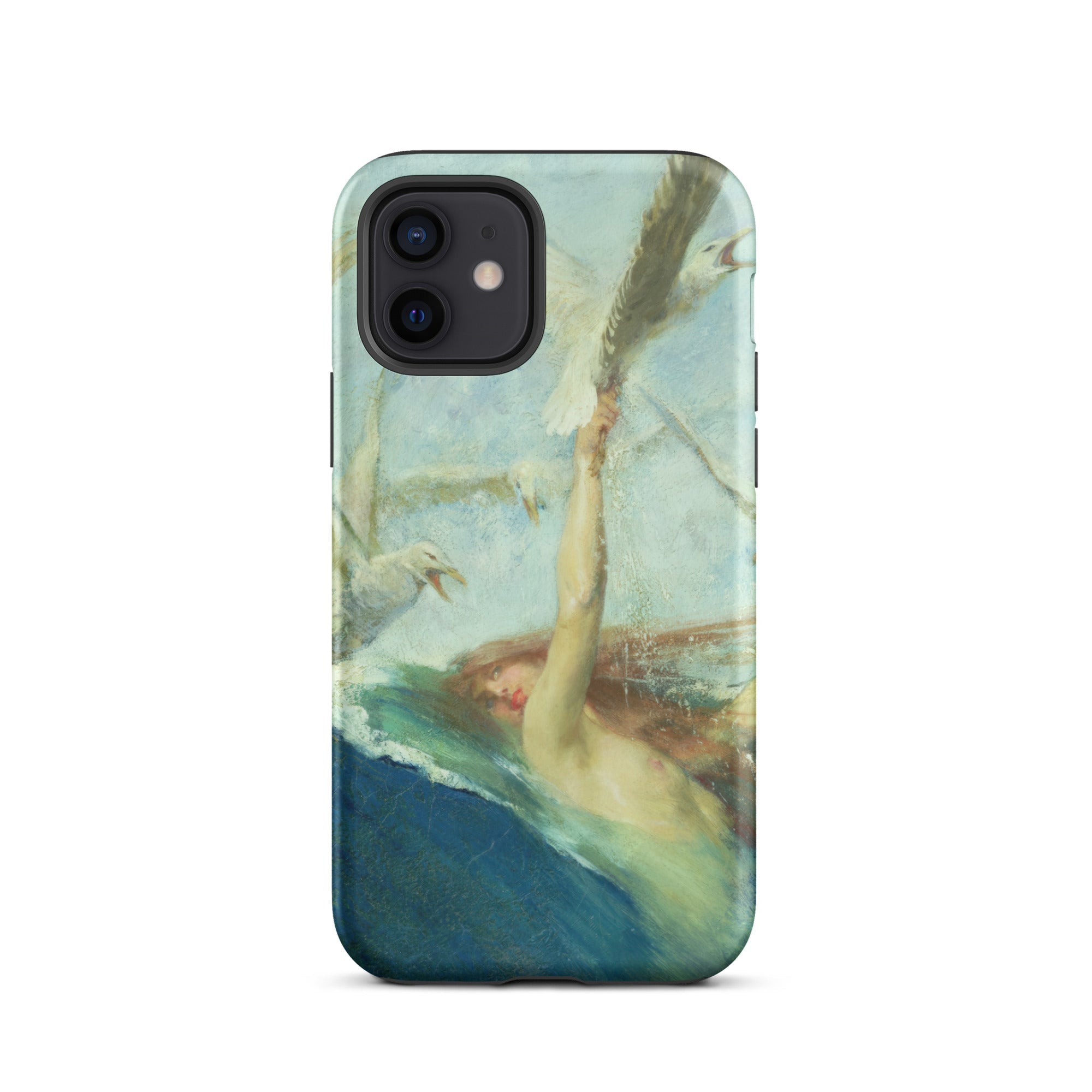 Mermaid Being Mobbed by Seagulls Giovanni Segantini Iphone Case, 12 / Matte, Artistic Phone Case
