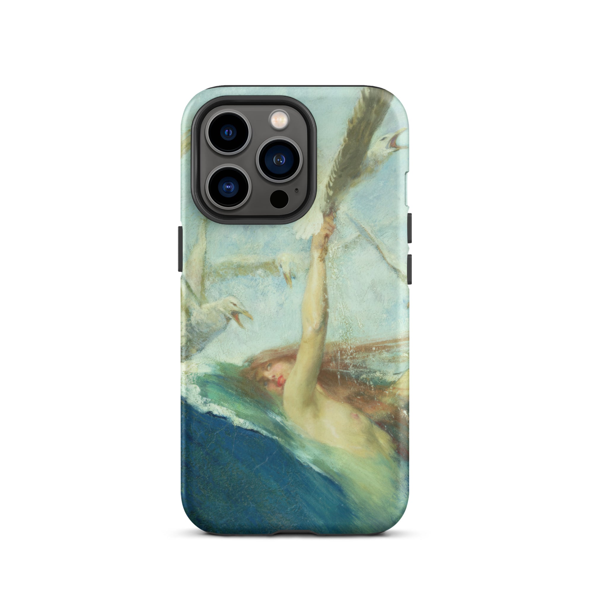Mermaid Being Mobbed by Seagulls Giovanni Segantini Iphone Case, 13 Pro / Matte, Artistic Phone Case