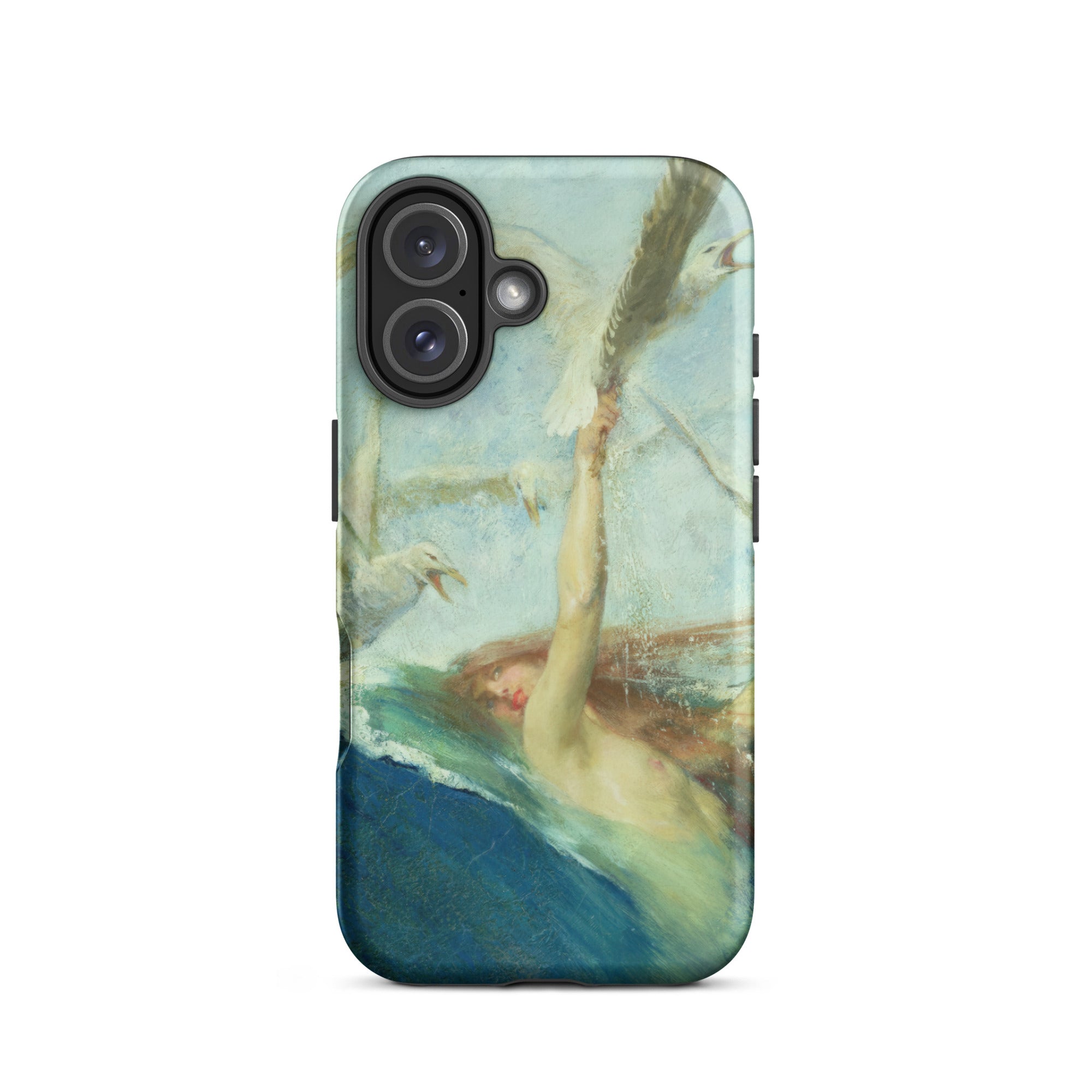 Mermaid Being Mobbed by Seagulls Giovanni Segantini Iphone Case, 16 / Matte, Artistic Phone Case