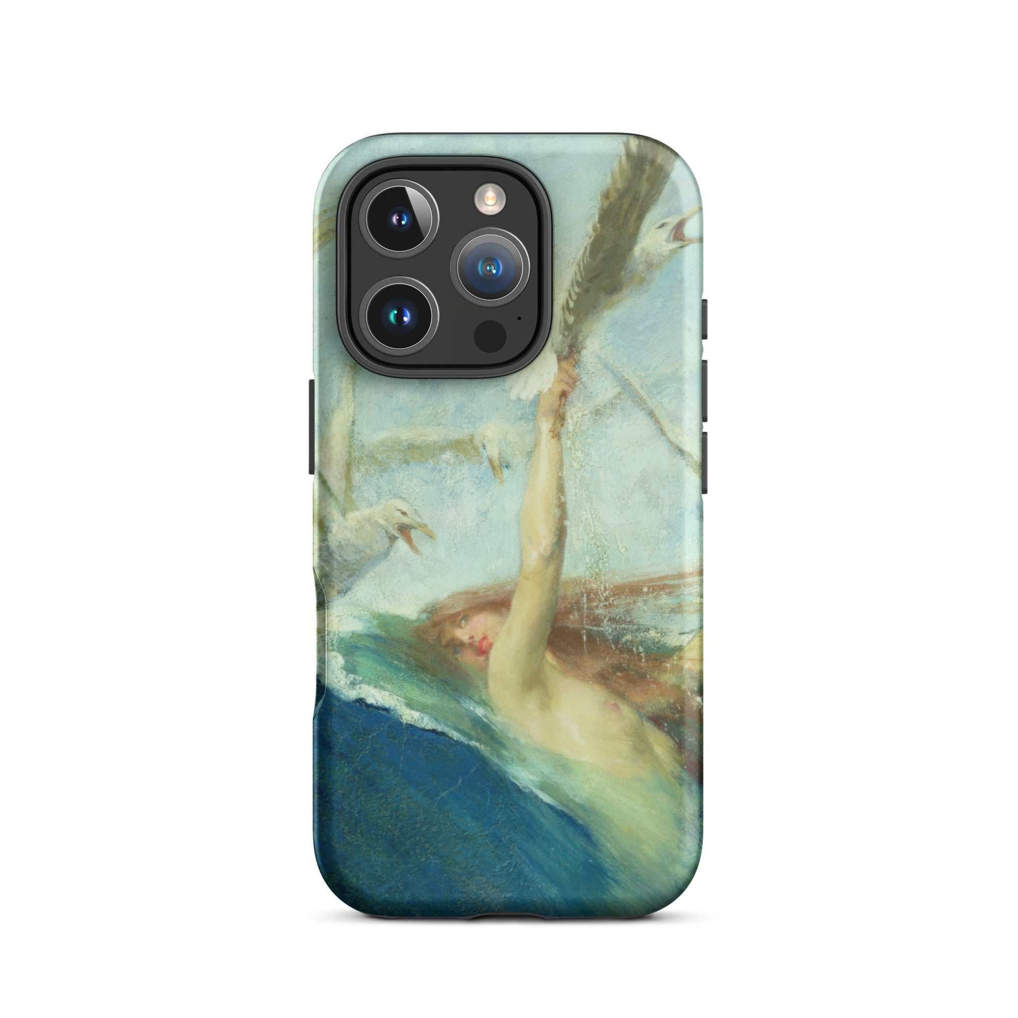 Mermaid Being Mobbed by Seagulls Giovanni Segantini Iphone Case, 16 Pro / Matte, Artistic Phone Case