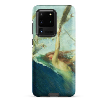 Mermaid Being Mobbed by Seagulls - Giovanni Segantini Phone Case Samsung Galaxy S20 Ultra / Matte Phone Case Vibrant Impressionistic
