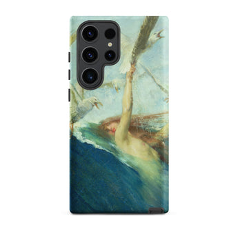 Mermaid Being Mobbed by Seagulls - Giovanni Segantini Phone Case Samsung Galaxy S23 Ultra / Matte Phone Case Classical Painting Figure
