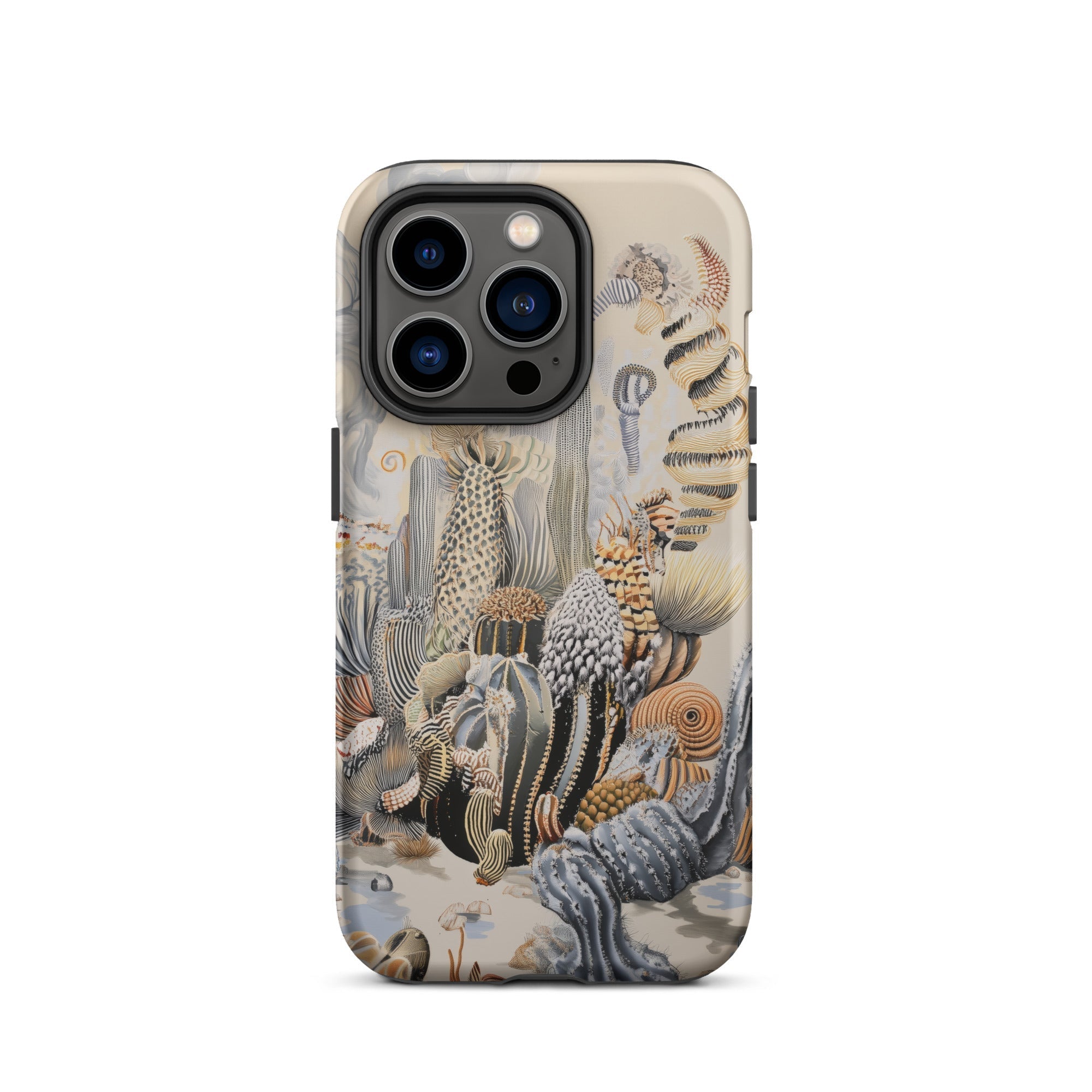 Metropolis Surreal Cactus Art Iphone Case, 14 Pro / Matte, Botanical Themed Phone Case