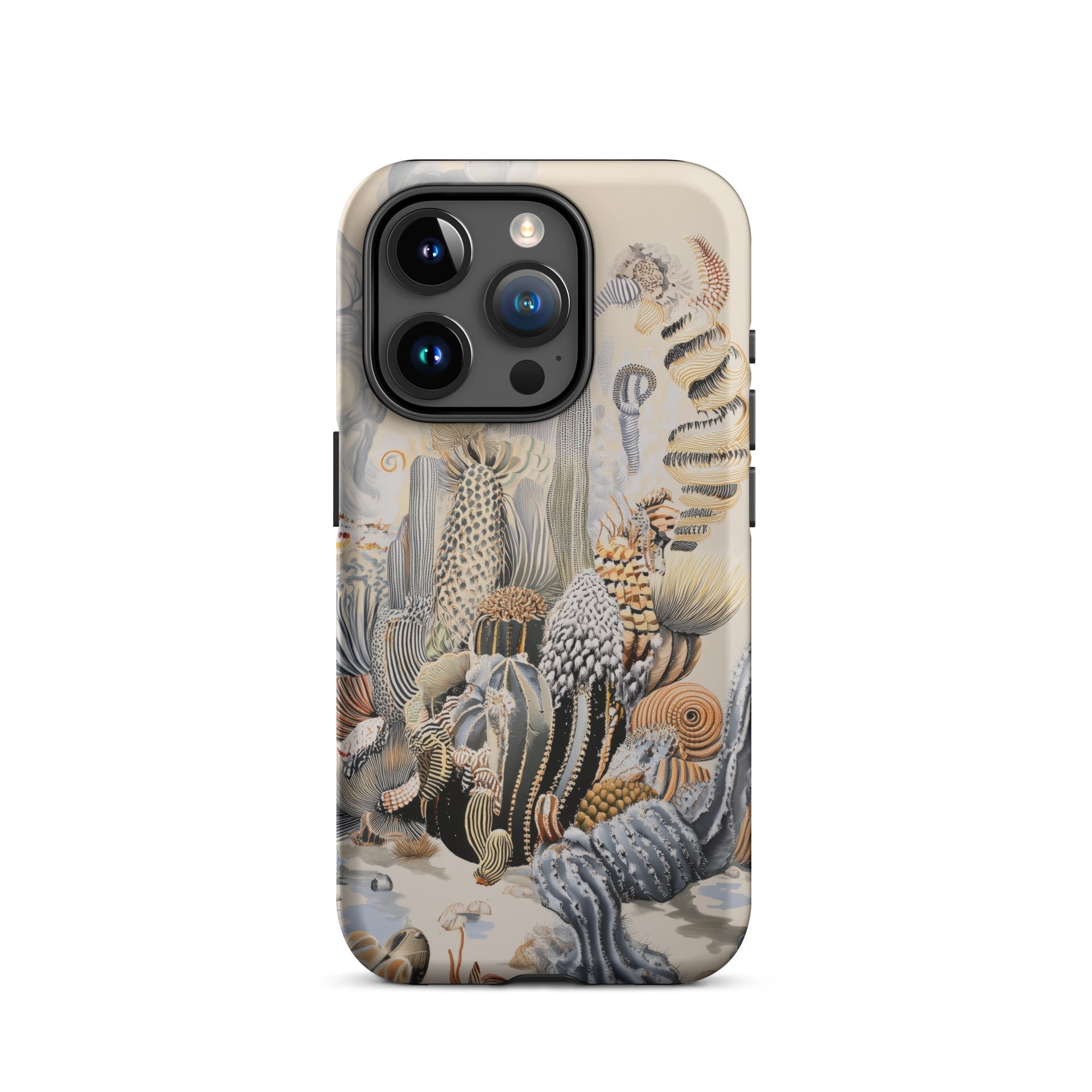 Metropolis Surreal Cactus Art Iphone Case, 15 Pro / Matte, Iphone Case Botanical Illustration