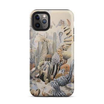 Metropolis - Surreal Cactus Art Phone Case Iphone 11 Pro Max / Matte Cactus-themed Phone Case Surreal Cactus Art, Skyline Blooms, Succulent