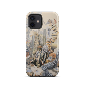 Metropolis - Surreal Cactus Art Phone Case Iphone 12 / Matte Cactus-themed Phone Case Surreal Cactus Art, Skyline Blooms, Succulent