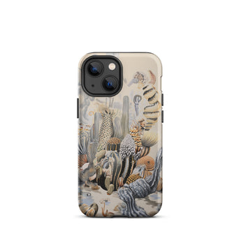 Metropolis - Surreal Cactus Art Phone Case Iphone 13 Mini / Matte Artistic Iphone Case Surreal Cactus Art, Skyline Blooms, Succulent