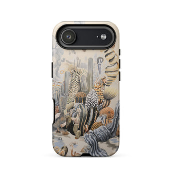 Metropolis - Surreal Cactus Art Phone Case Iphone 17 Air / Matte Beige Phone Case Detailed Illustration Cacti Succulents Muted Surreal