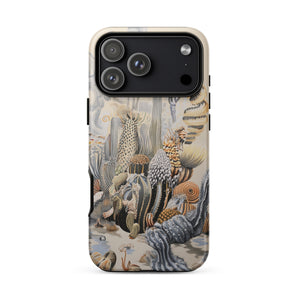 Metropolis - Surreal Cactus Art Phone Case Iphone 17 Pro Max / Matte Beige Phone Case Detailed Illustration Sea Creatures Coral Surreal