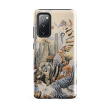 Metropolis - Surreal Cactus Art Phone Case Samsung Galaxy S20 Fe / Gloss Beige Phone Case Adorned Detailed Illustration Sea Creatures