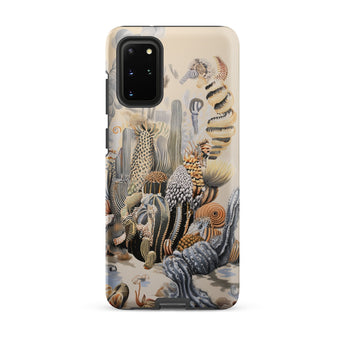 Metropolis - Surreal Cactus Art Phone Case Samsung Galaxy S20 Plus / Matte Beige Phone Case Adorned Detailed Illustration Sea Creatures