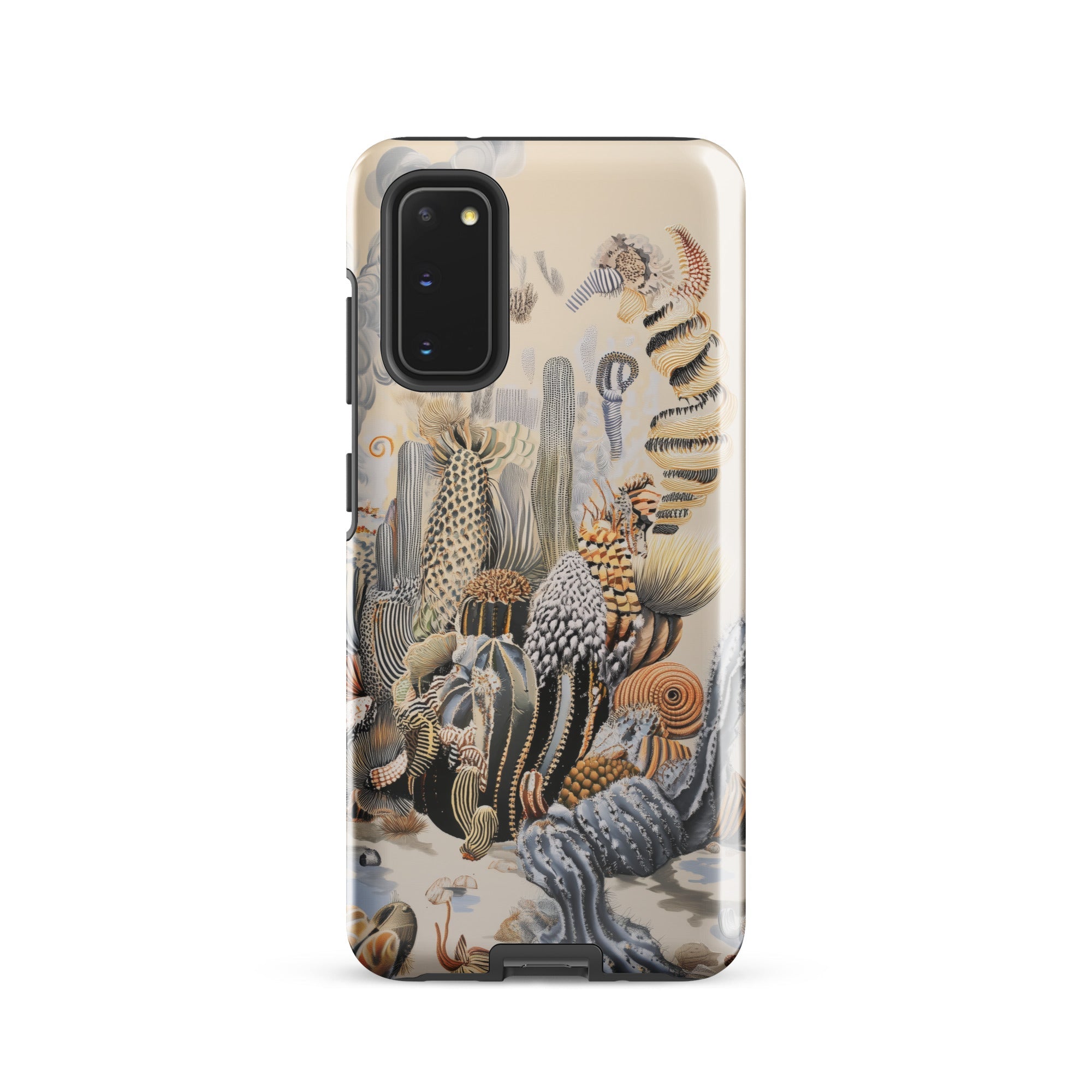 Metropolis Surreal Cactus Art Samsung Case, Galaxy S20 / Gloss, Smartphone Case Detailed Botanical Illustration Cacti Desert Plants