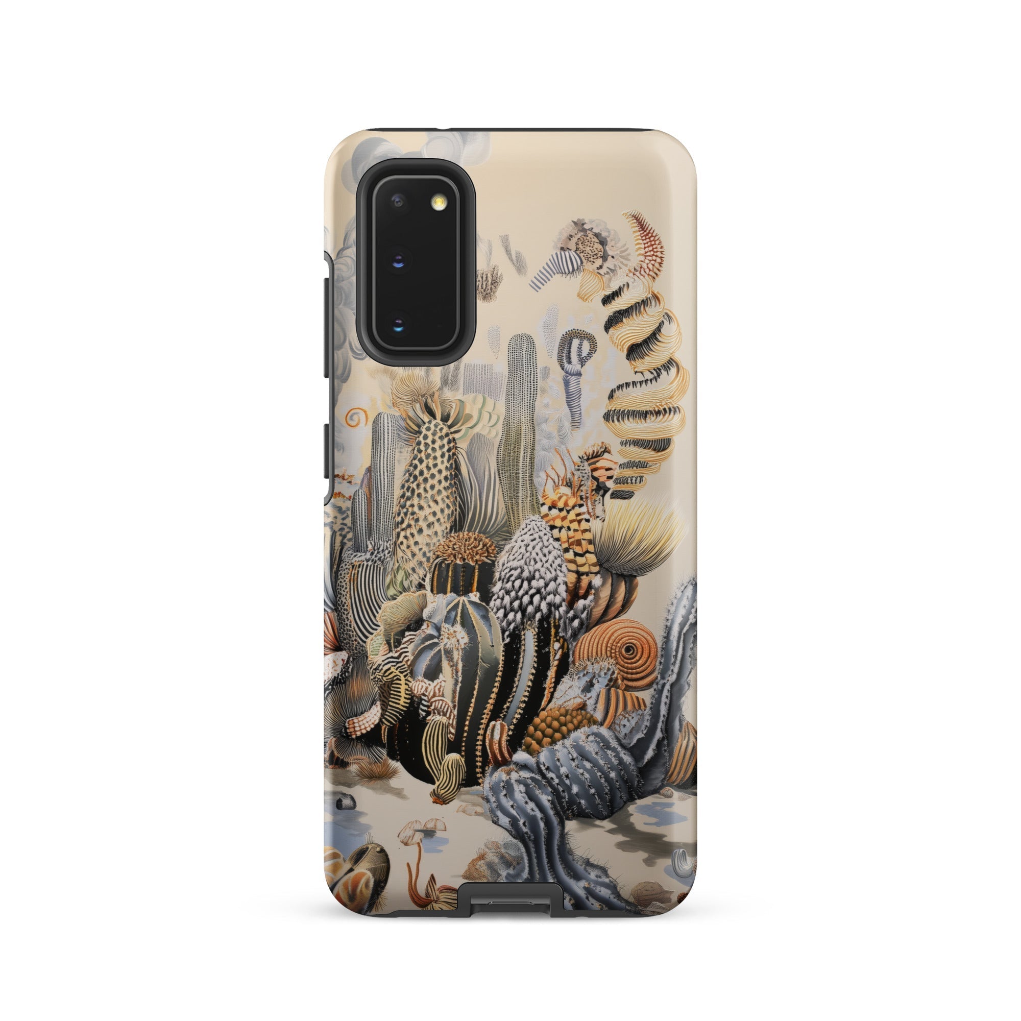 Metropolis Surreal Cactus Art Samsung Case, Galaxy S20 / Matte, Smartphone Case Intricate Colorful Surreal Desert Landscape Design