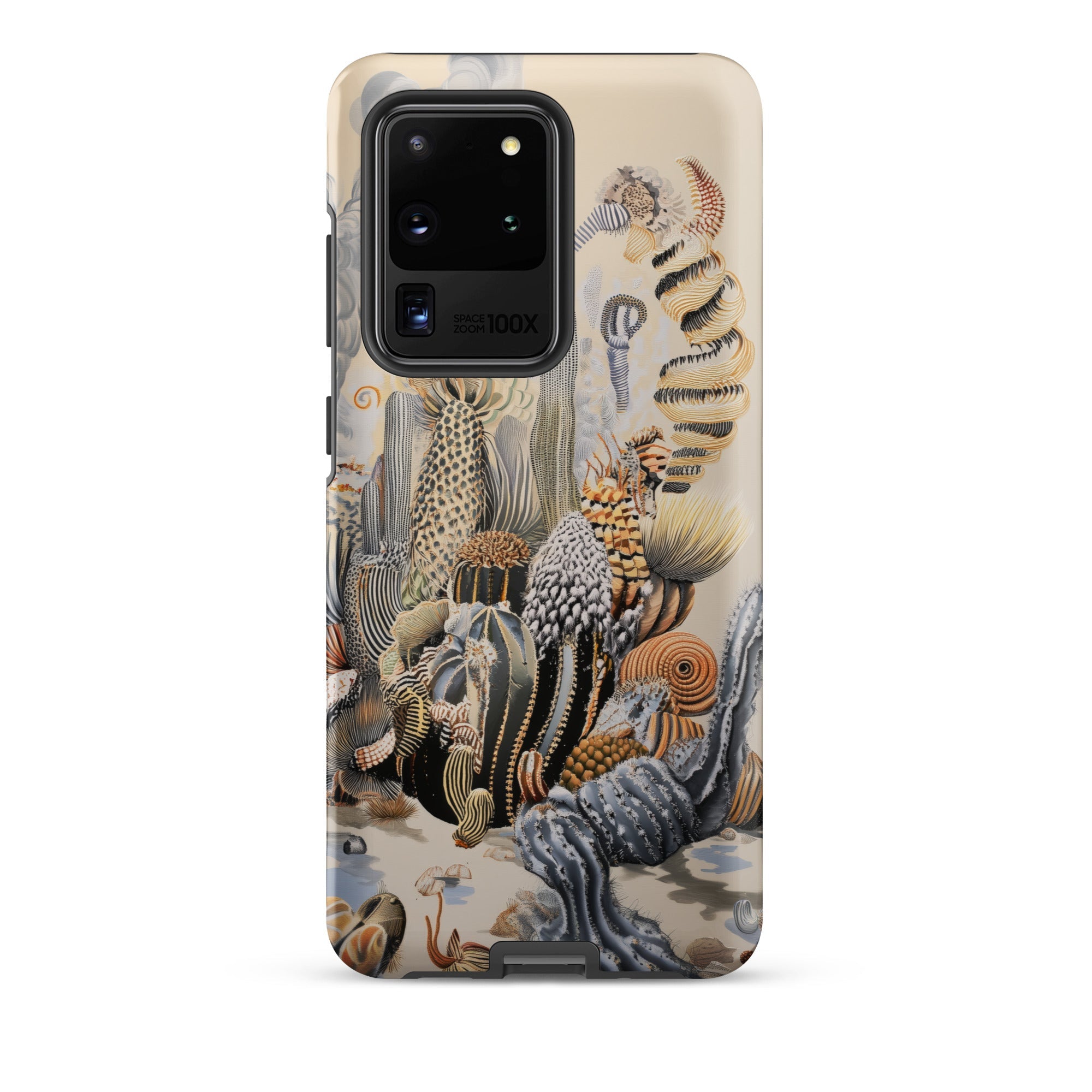 Metropolis Surreal Cactus Art Samsung Case, Galaxy S20 Ultra / Matte, Smartphone Case Intricate Detailed Illustration Marine Botanical Forms