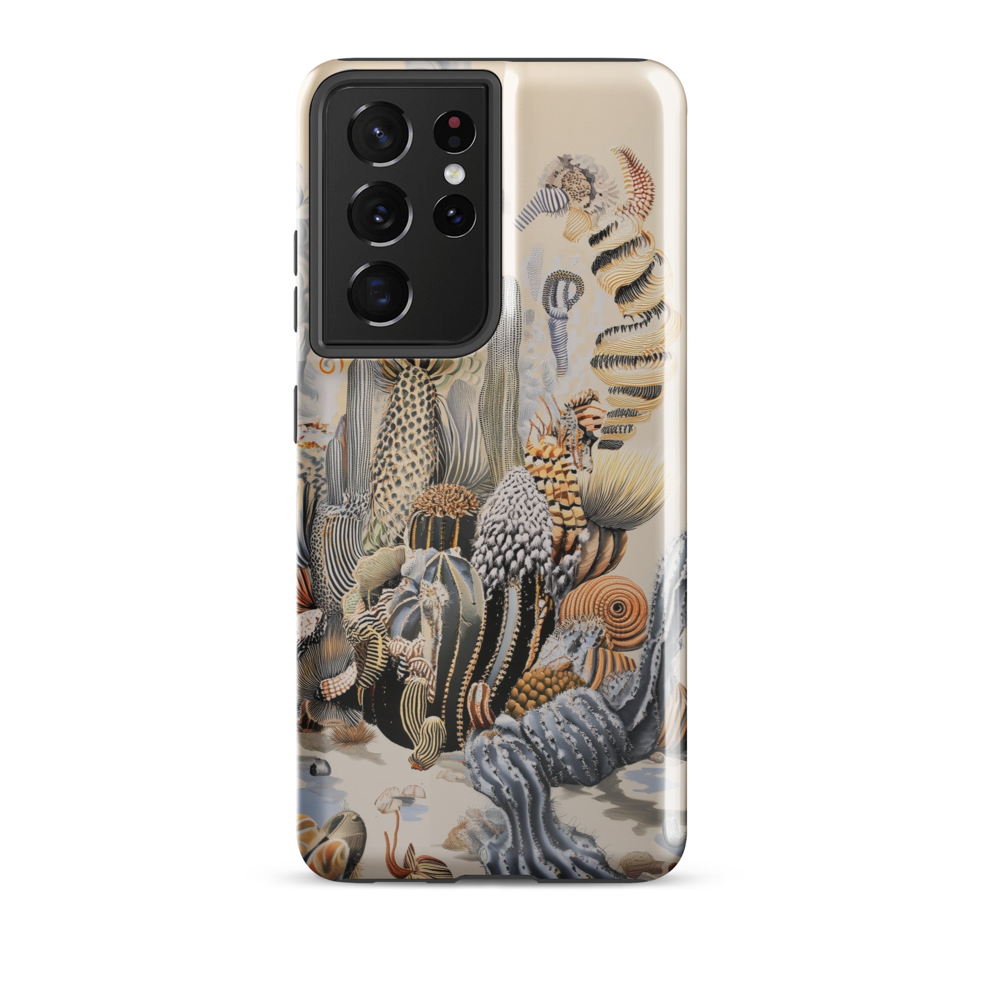 Metropolis Surreal Cactus Art Samsung Case, Galaxy S21 Ultra / Gloss, Samsung Galaxy S21 Ultra Phone Case Intricate Scientific