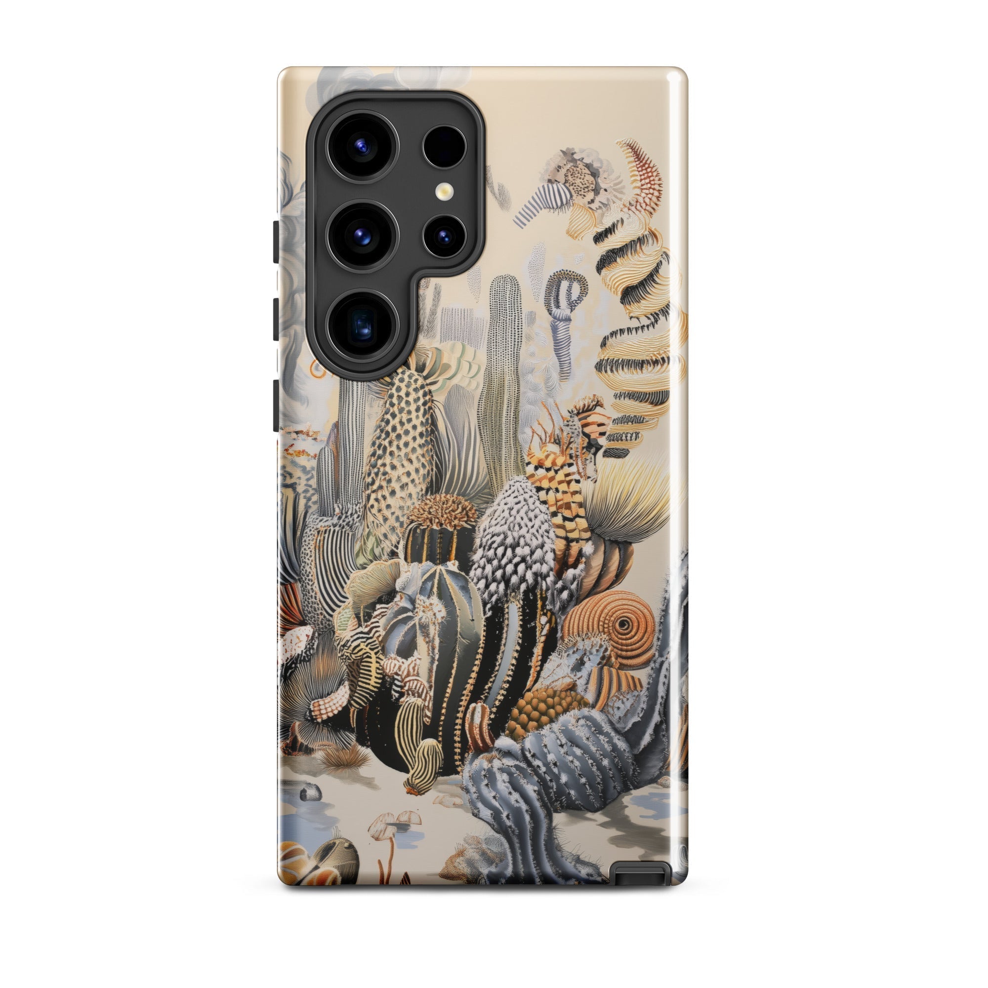Metropolis Surreal Cactus Art Samsung Case, Galaxy S24 Ultra / Gloss, Smartphone Nature Themed Case Cacti Desert Plants