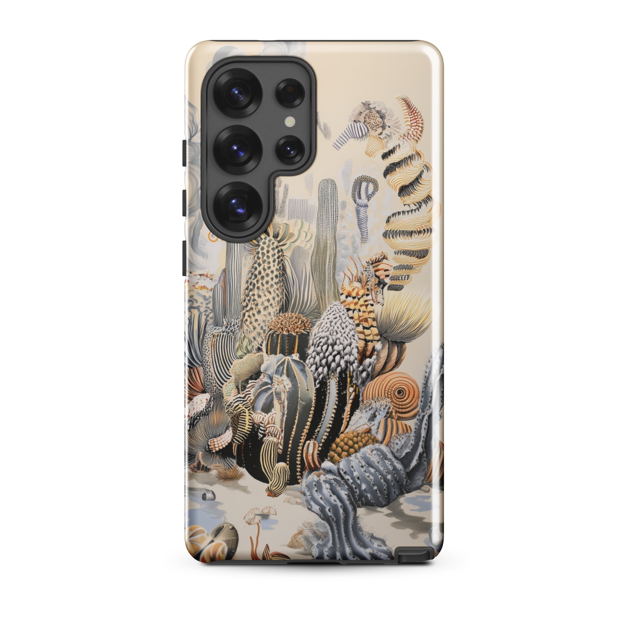 Metropolis Surreal Cactus Art Samsung Case, Galaxy S25 Ultra / Gloss, Smartphone Detailed Fantastical Desert Landscape Case