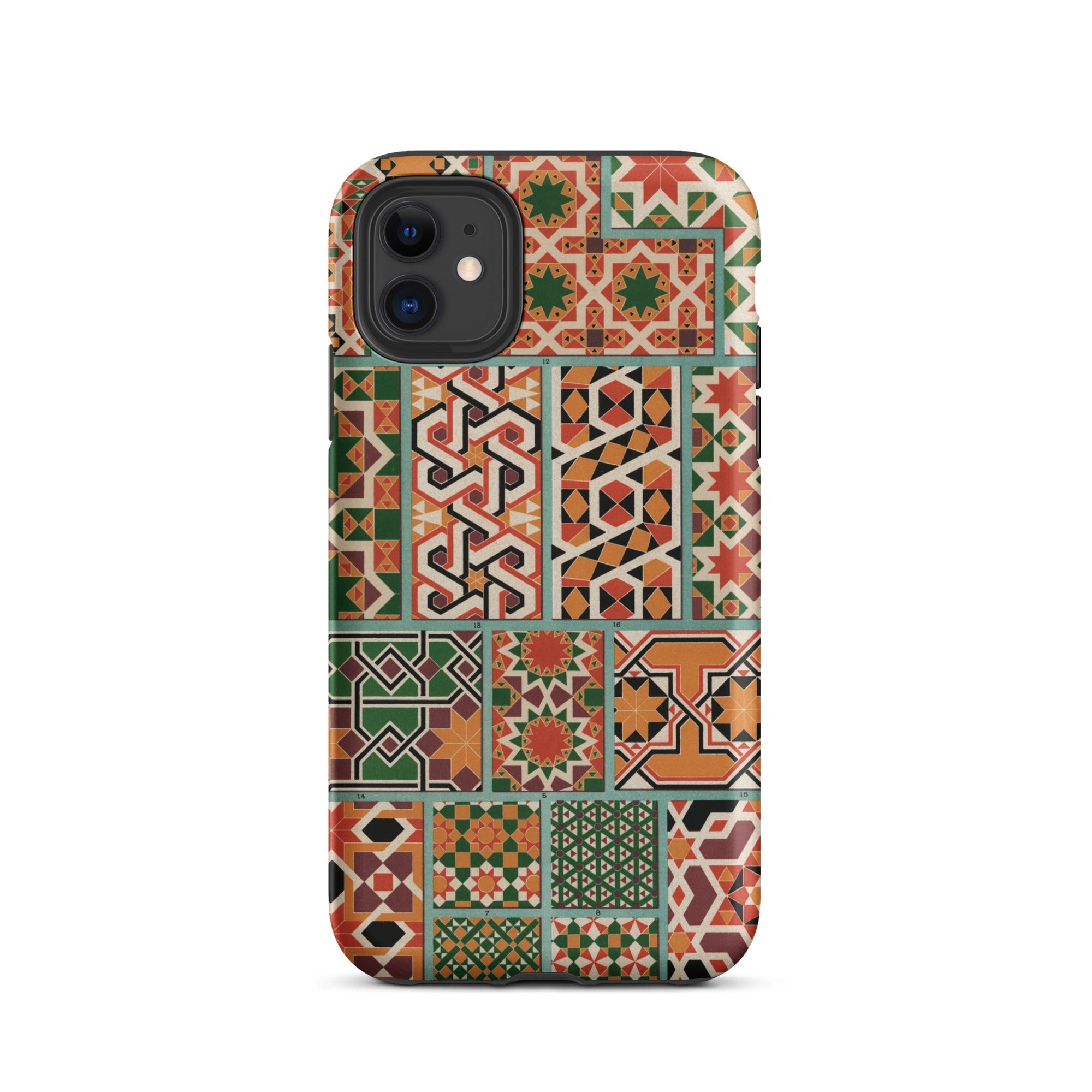 Middle Ages Pattern Design Auguste Racinet Iphone Case, 11 / Matte, Patterned Smartphone Case