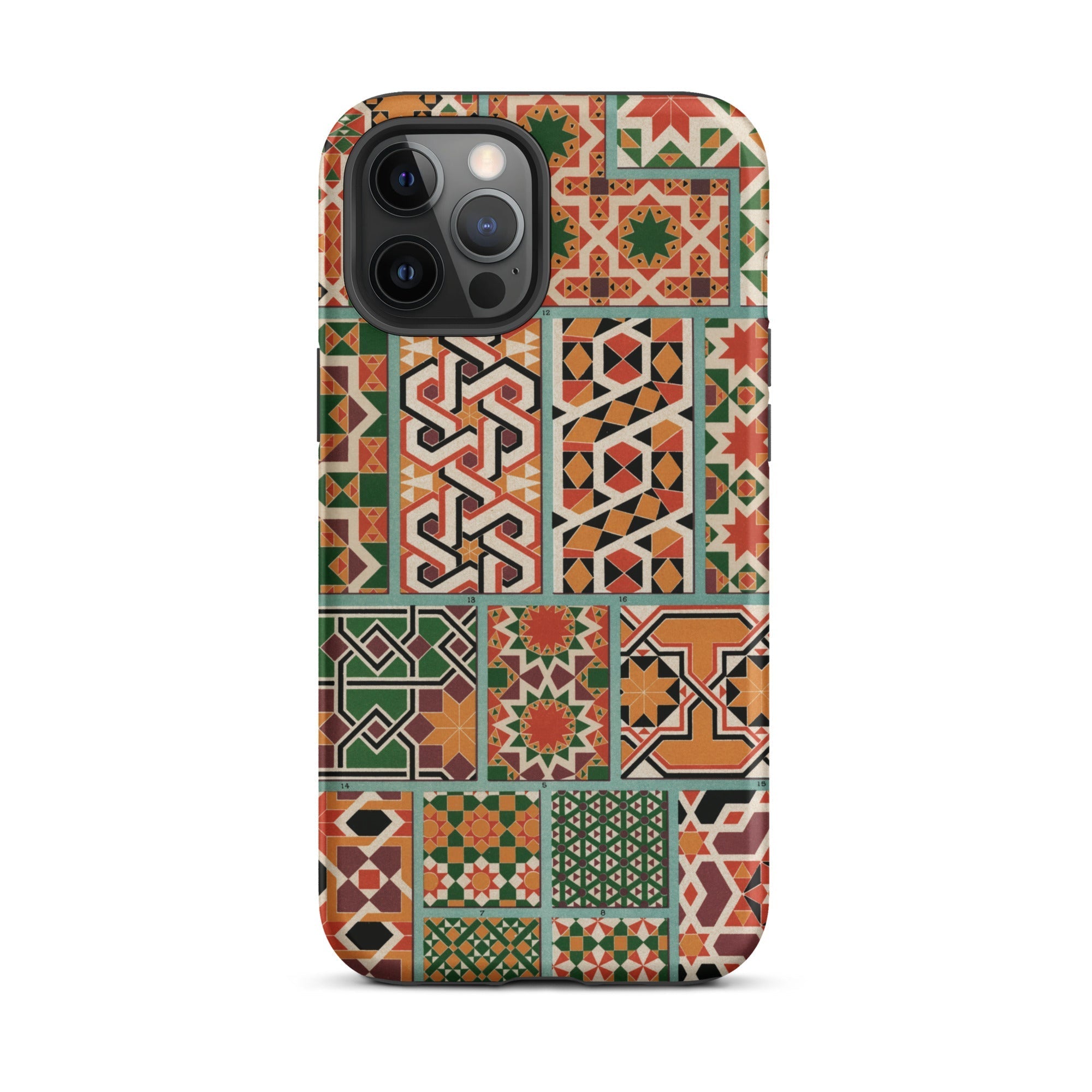 Middle Ages Pattern Design Auguste Racinet Iphone Case, 12 Pro Max / Matte, Patterned Smartphone Case