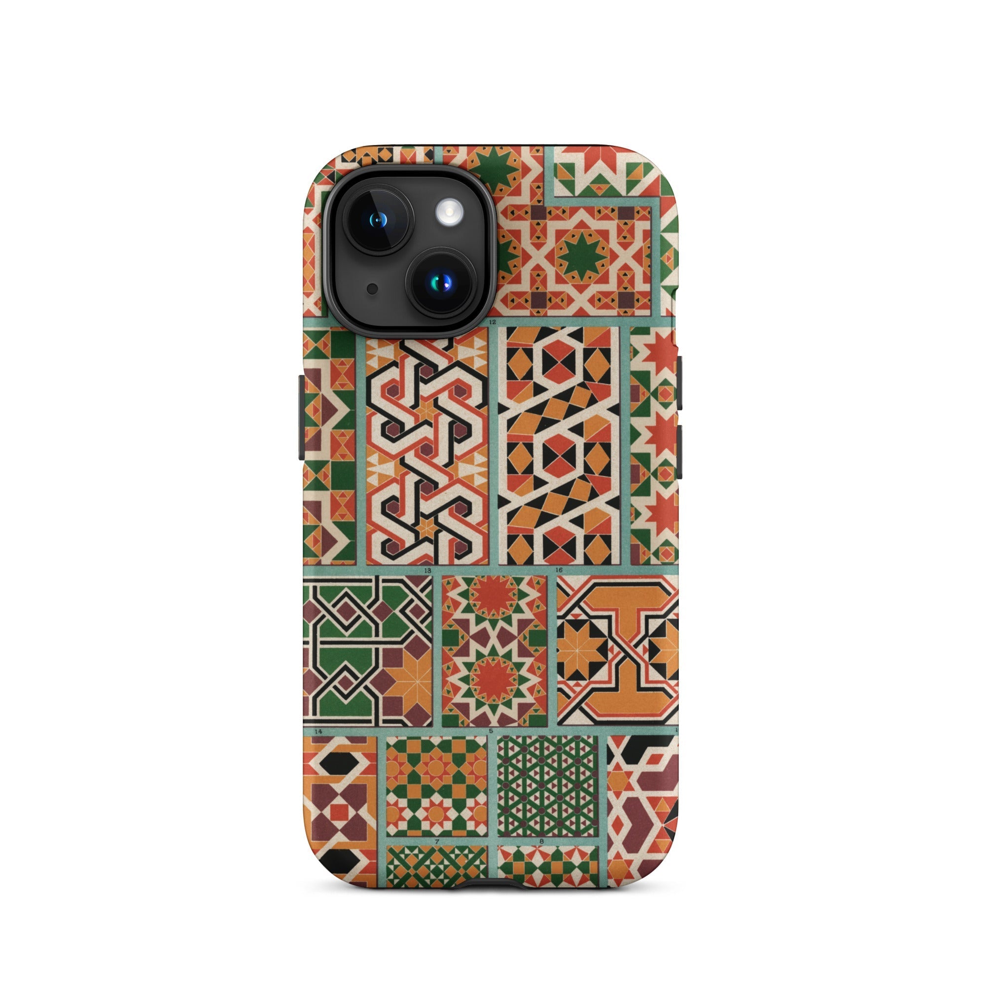 Middle Ages Pattern Design Auguste Racinet Iphone Case, 15 / Matte, Patterned Smartphone Case