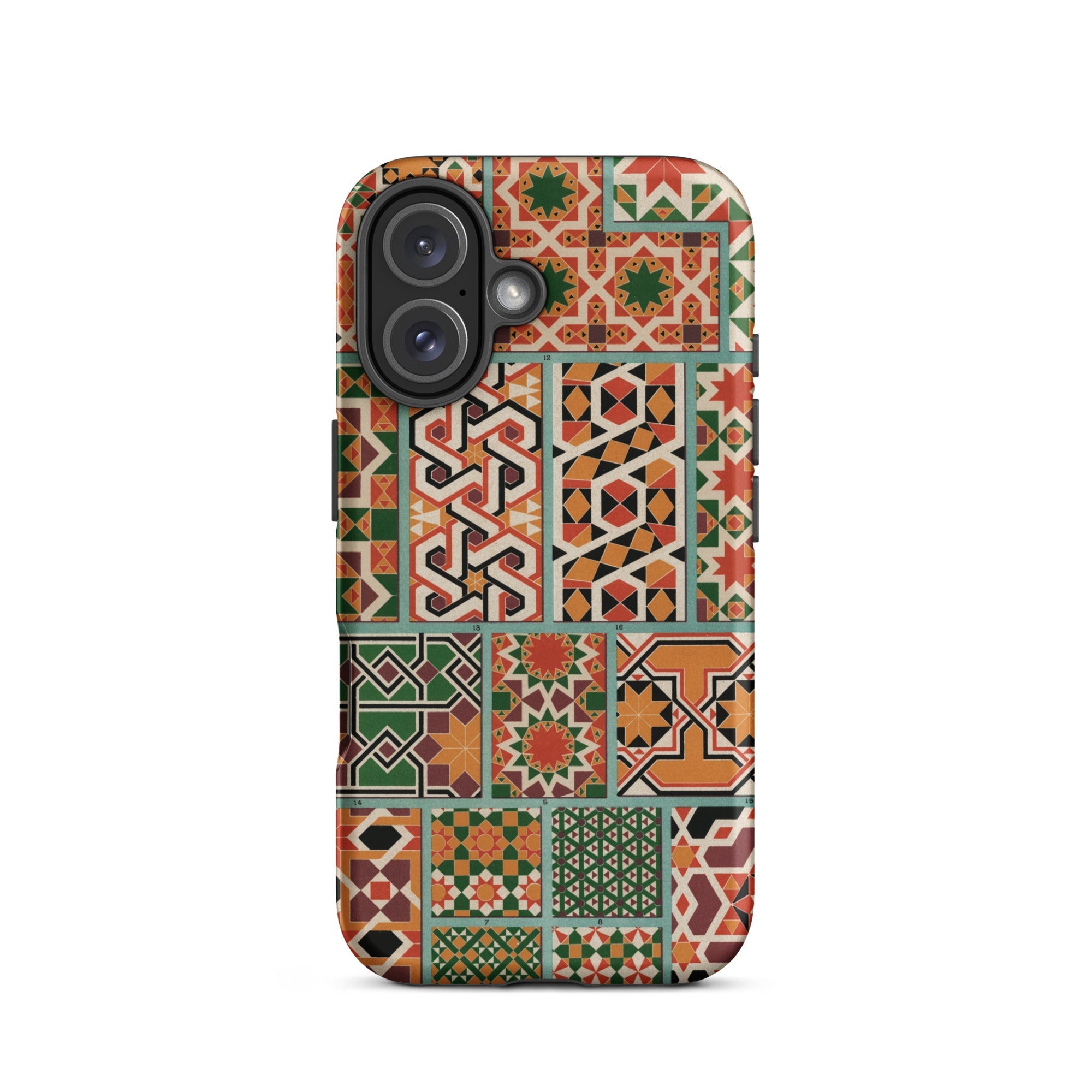 Middle Ages Pattern Design Auguste Racinet Iphone Case, 16 / Matte, Patterned Smartphone Case