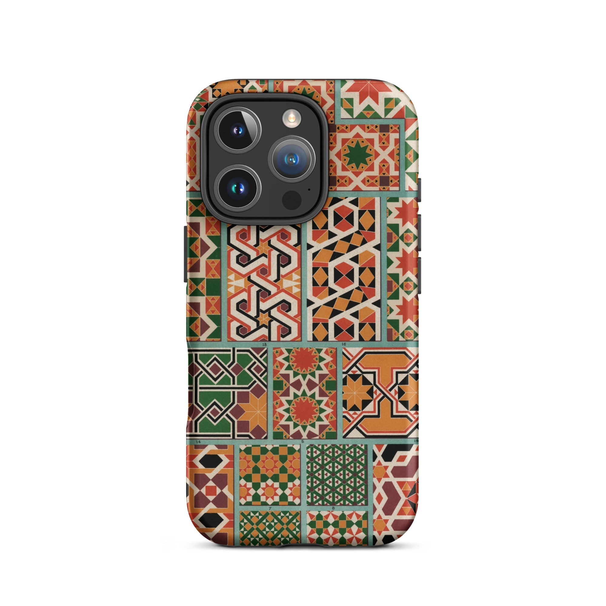 Middle Ages Pattern Design Auguste Racinet Iphone Case, 16 Pro / Matte, Patterned Smartphone Case