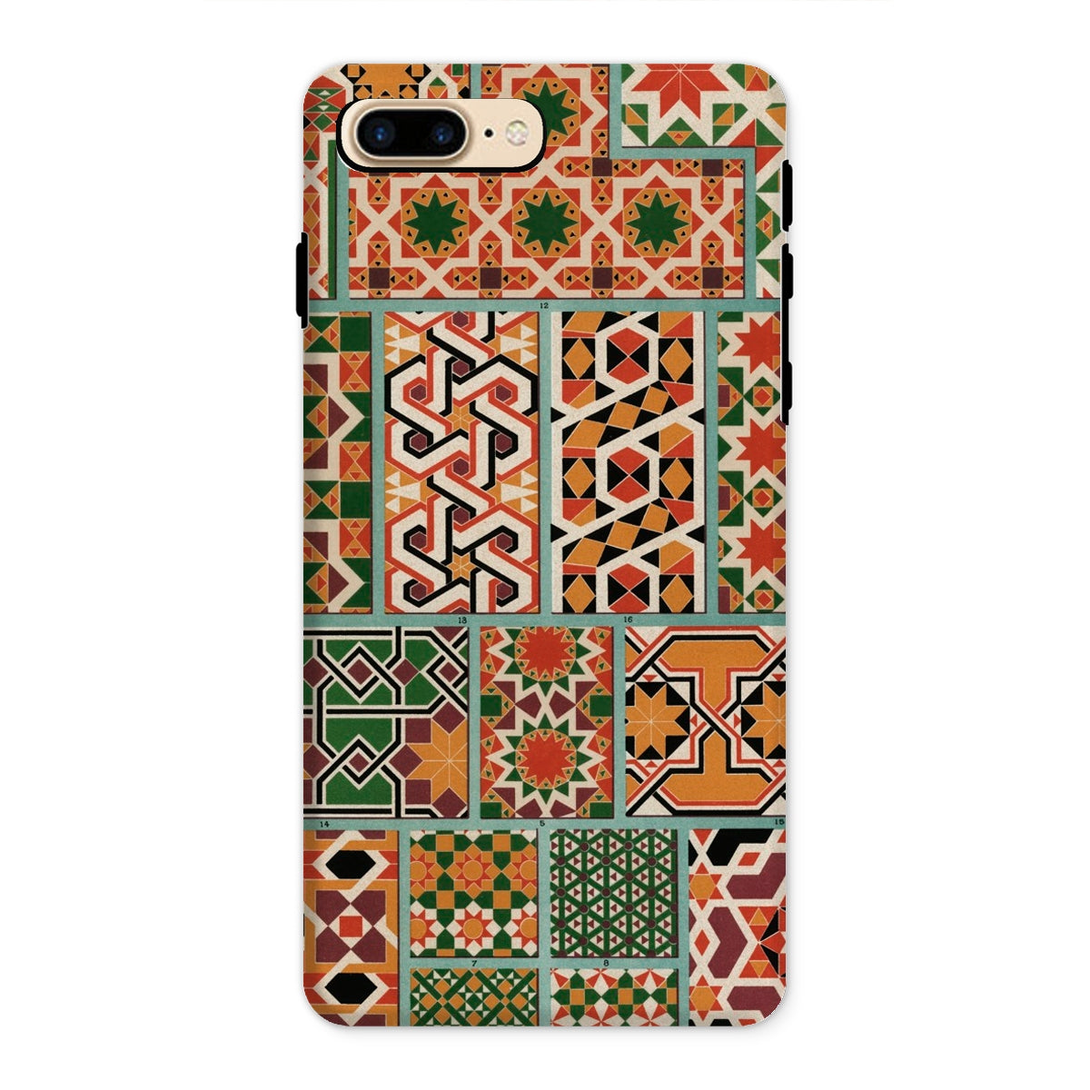 Middle Ages Pattern Design Auguste Racinet Iphone Case, 8 Plus / Matte, Phone Case Traditional Middle Eastern Geometric Floral Patterns