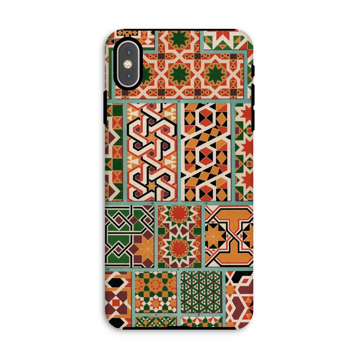 Middle Ages Pattern Design Auguste Racinet Iphone Case, Xs Max / Matte, Phone Case Colorful Geometric Moroccan Tile Pattern Design