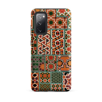 Middle Ages Pattern Design - Auguste Racinet Phone Case Samsung Galaxy S20 Fe / Matte Phone Case Vibrant Patchwork Design Geometric Floral