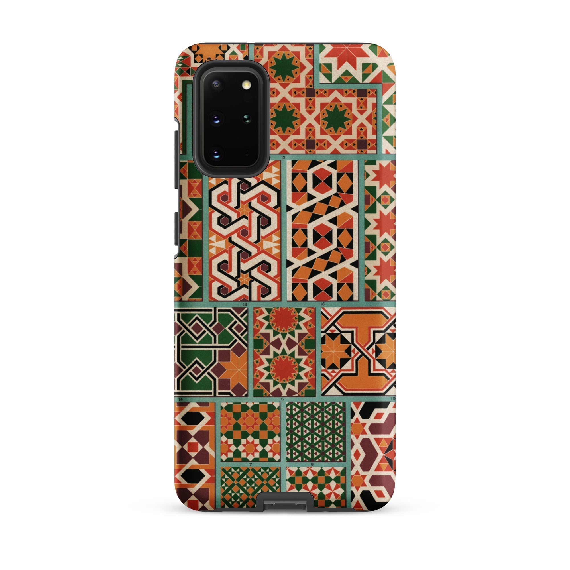 Middle Ages Pattern Design Auguste Racinet Samsung Case, Galaxy S20 Plus / Matte, Smartphone Case Colorful Mosaic Pattern