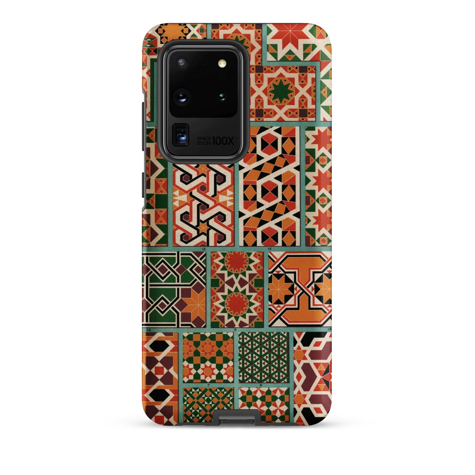 Middle Ages Pattern Design Auguste Racinet Samsung Case, Galaxy S20 Ultra / Matte, Smartphone Patterned Case Geometric Mosaic Designs